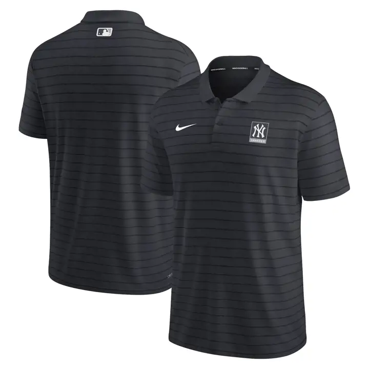 Polo rayé MLB New York Yankees bleu marine