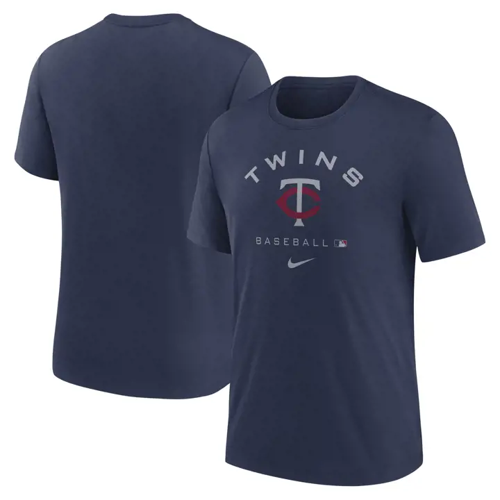 T-shirt ras-du-cou pour homme Dri-Blend Early Work MLB AC Minnesota Twins - Bleu marine