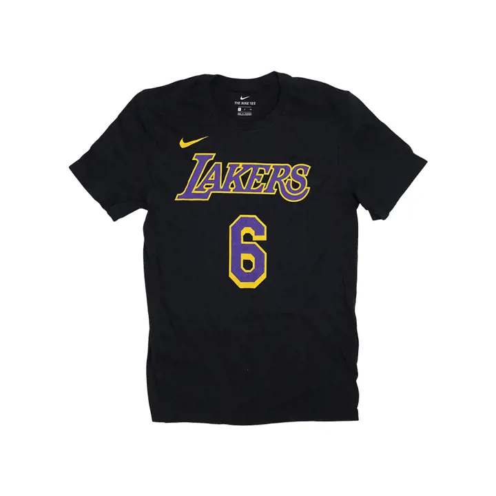 T-shirt LA Lakers NBA Nom et Numéro LeBron James noir