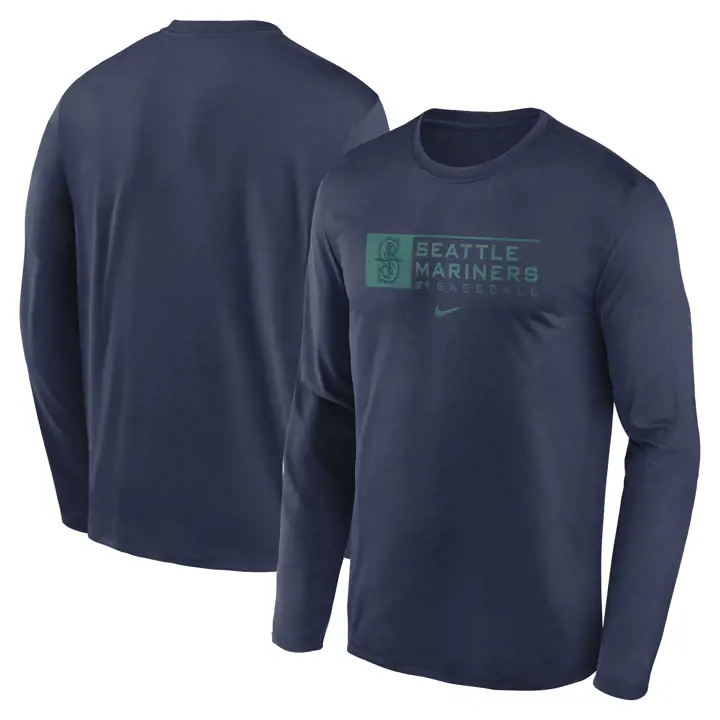 T-shirt à manches longues marine Seattle Mariners MLB AC DF (Émission d'équipe)