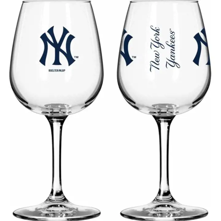 Verre à vin New York Yankees de 47 cl pour le jour du match ast