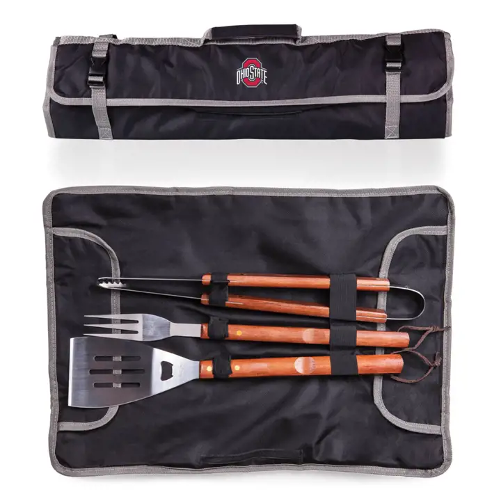 Ensemble de barbecue et d'ustensiles 3 pièces Ohio State Buckeyes