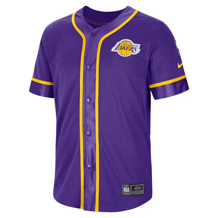 Los Angeles Lakers NBA CTS Maillot Baseball PUR