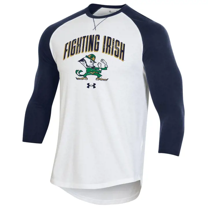 Notre Dame Fighting Irish NCAA Performance Cotton Raglan blc