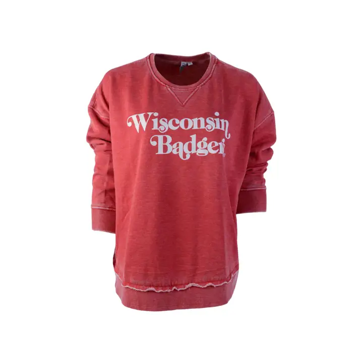 Sweat-shirt Femme Campus Rouge Wisconsin Badgers NCAA