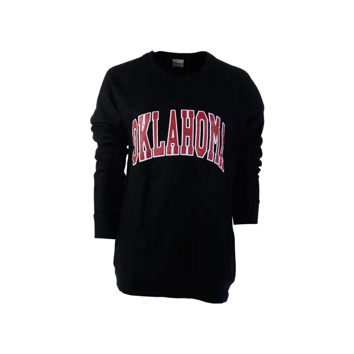Sweat-shirt ras du cou pour femme Oklahoma Sooners NCAA Home Base noir