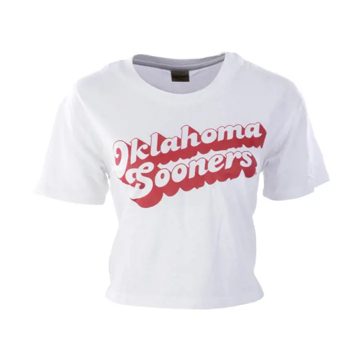 T-shirt court « Mineral Wash » pour femme Oklahoma Sooners NCAA avec