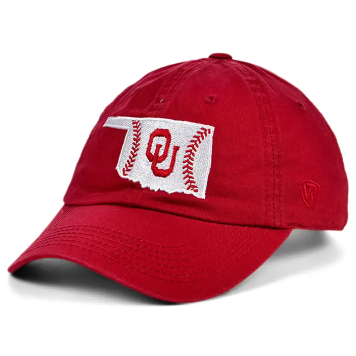 Oklahoma NCAA Seams Crew Adj cramoisi