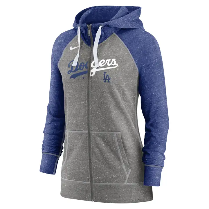 Los Angeles Dodgers MLB W/LS Fz Gym Vntg Hoodie 22 gris