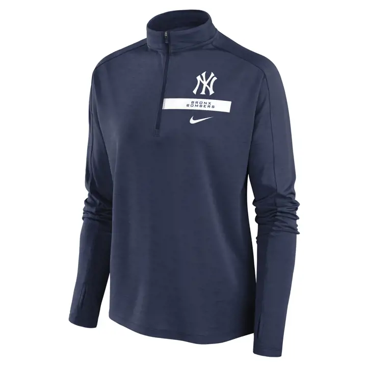 Haut à manches longues pour femme avec demi-fermeture éclair New York Yankees MLB