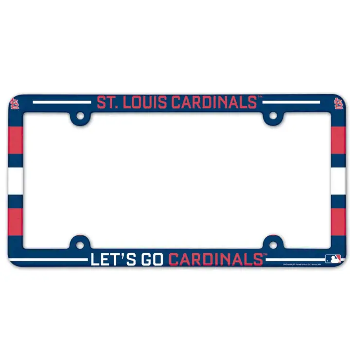 Cadre de plaque d'immatriculation avec le slogan des St. Louis Cardinals