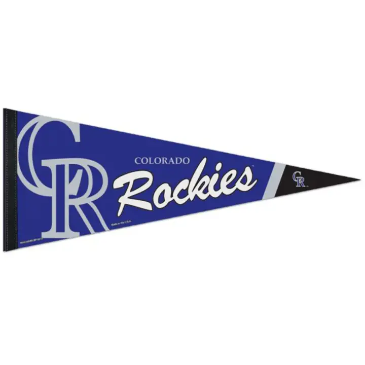"Drapeau de supporter Colorado Rockies 12\"x30\" Premium"