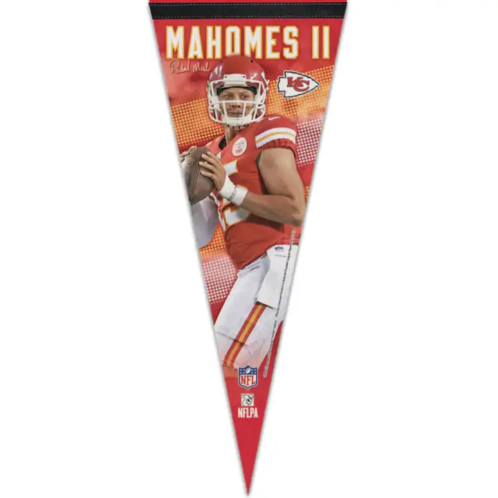 "Fanion Premium CHIEFS 12"x30" - Joueur Patrick Mahomes AST"
