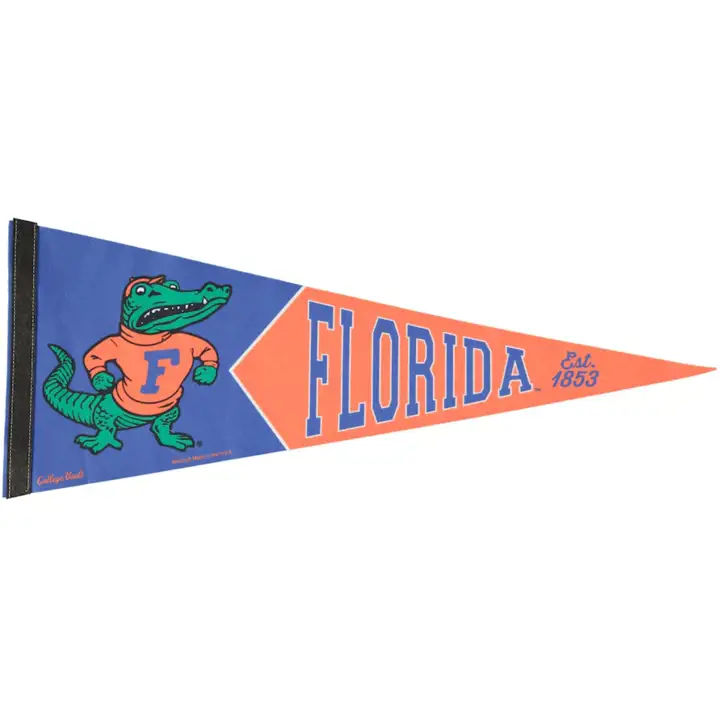 "Fanion de qualité supérieure Florida Gators 30,5 x 76,2 cm – Style rétro"