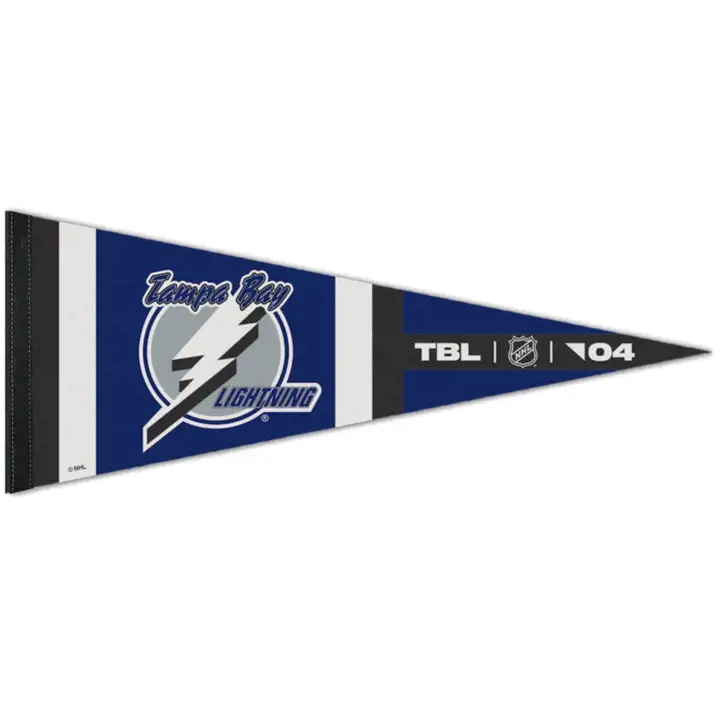 "Fanion haut de gamme Tampa Bay Lightning 12"x30" - style rétro"