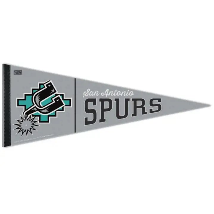 "Fanion de qualité supérieure San Antonio Spurs 12"x30" - Modèle rétro ast"