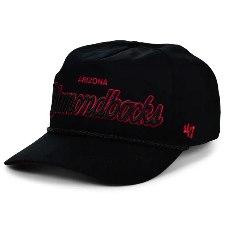 ARIZONA DIAMONDBACKS MLB Casquette à scratch '47 Crosstown Script noire