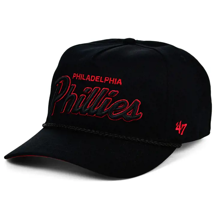 PHILADELPHIA PHILLIES MLB Casquette '47 Hitch Noire Inscription en Travers