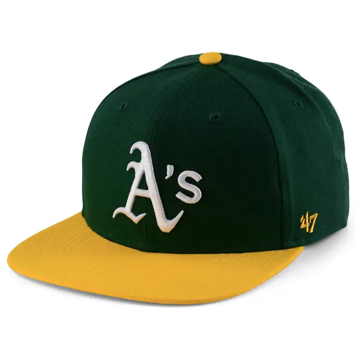 Casquette Oakland Athletics MLB Sure Shot Captain vert foncé/doré