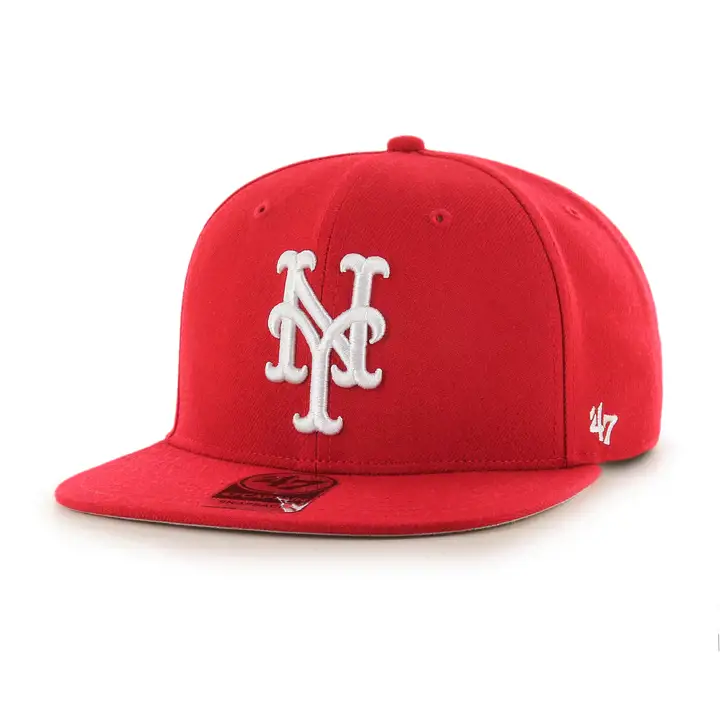 Casquette ajustable MLB '47 New York Mets No Shot Captain ROUGE/BLANC