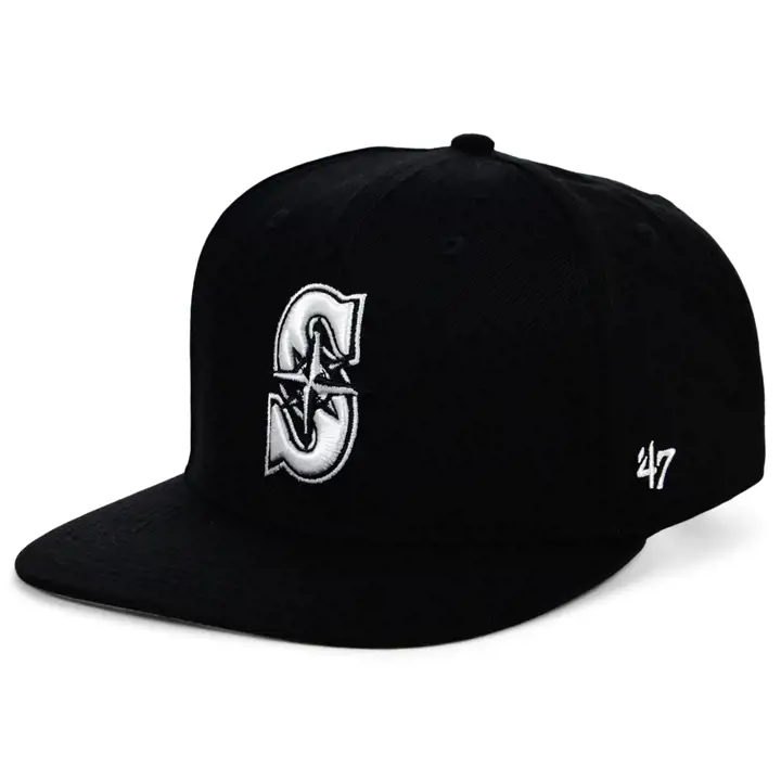 CASQUETTE NOIRE/BLANCHE '47 SEATTLE MARINERS MLB « No Shot Captain »