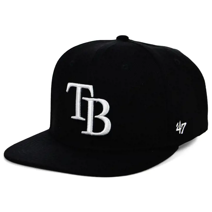 Casquette ajustée MLB '47 No Shot des Rays de Tampa Bay noir/blanc