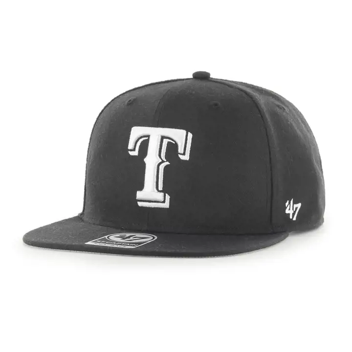 TEXAS RANGERS MLB '47 Casquette No Shot Captain NOIR/BLANC