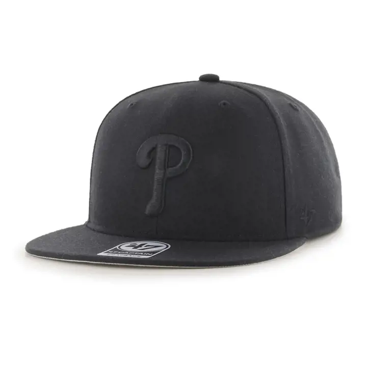 Casquette structurée '47 MLB Philadelphia Phillies No Shot Captain noire/noire