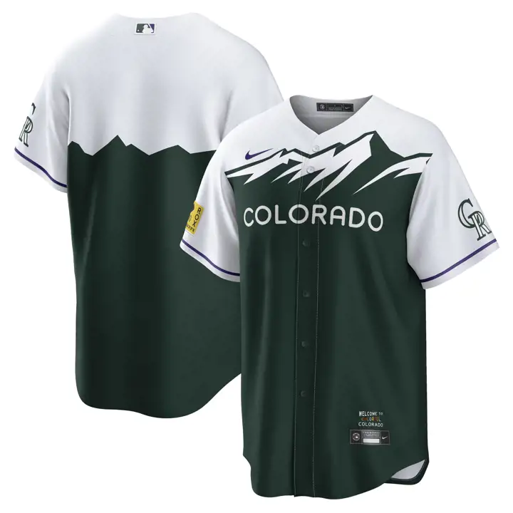 Maillot Réplique Nike MLB City Connect Rockies vert