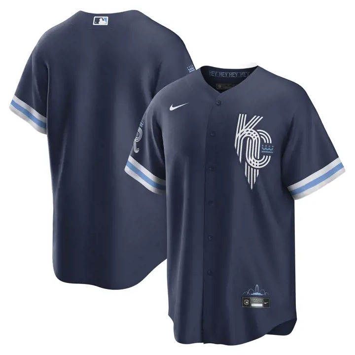Maillot replica MLB Nike City Connect des Kansas City Royals BLEU