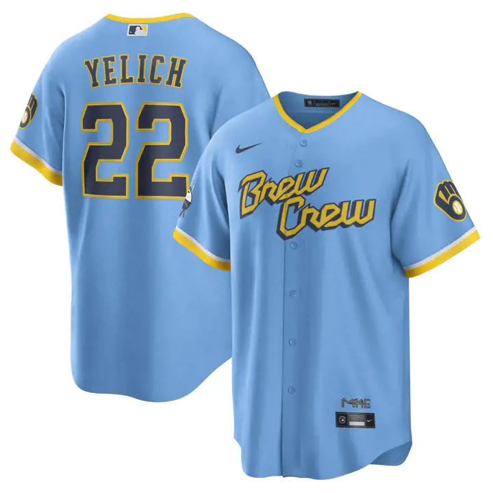 Maillot Replica Nike City Connect MLB Brewers Christia