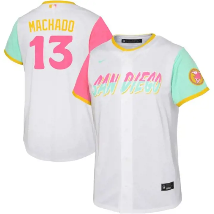 Maillot Nike MLB City Connect Replica pour joueur des Padres, Manny Mac