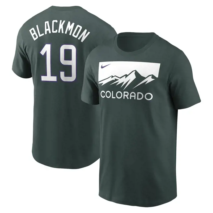 T-shirt MLB Nike N&N Joueur Colorado Rockies Charlie Blackmo