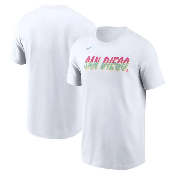 T-shirt MLB Nike City Connect des Padres de San Diego, noir