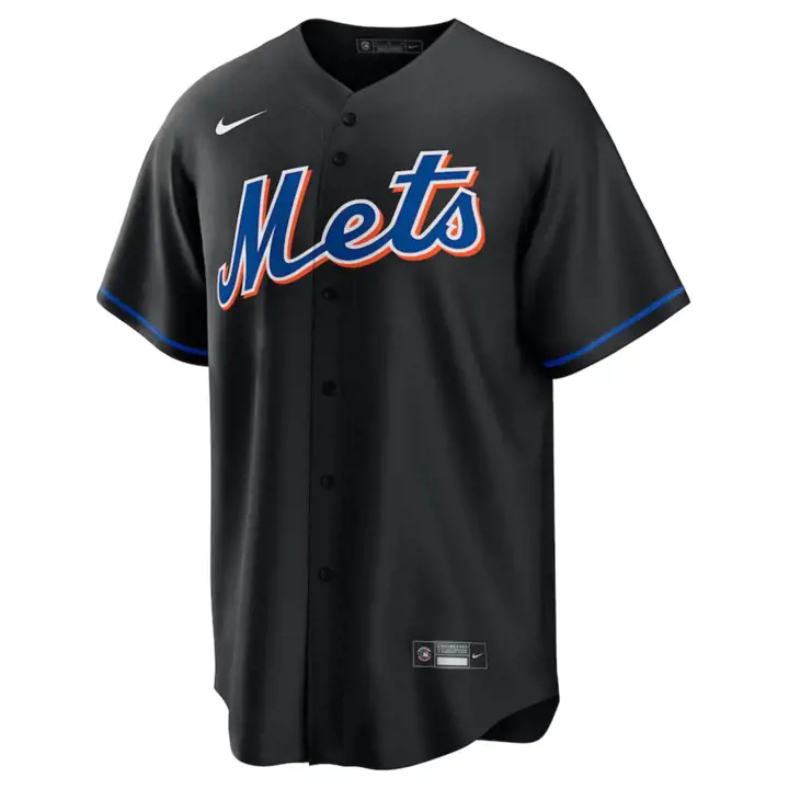 Maillot Réplique Officiel Vierge MLB des New York Mets NOIR