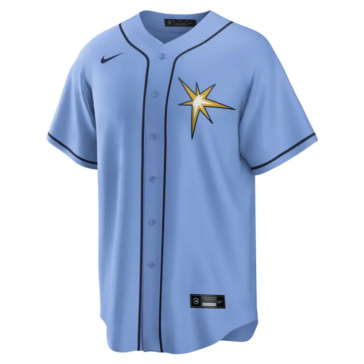 Maillot réplique vierge officiel des Rays de Tampa Bay MLB LBL