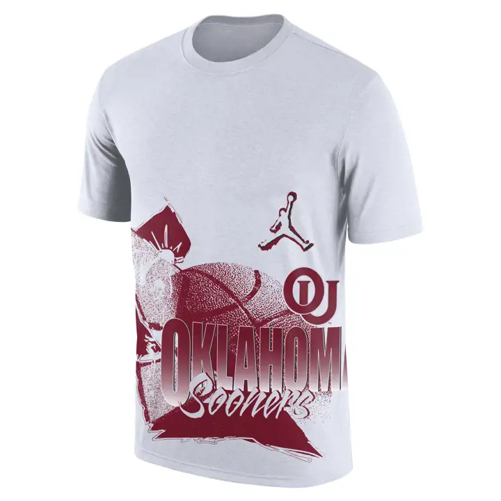 T-shirt Oklahoma Sooners NCAA MX90 années 90 pour le basketball 22 BLANC