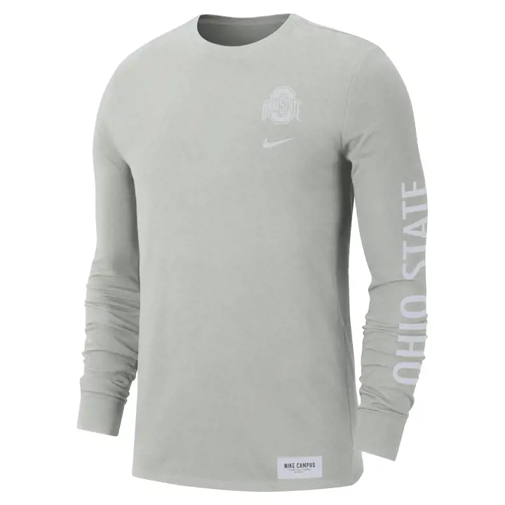 T-shirt manches longues OHIO STATE BUCKEYES NCAA Saison 22 GRIS