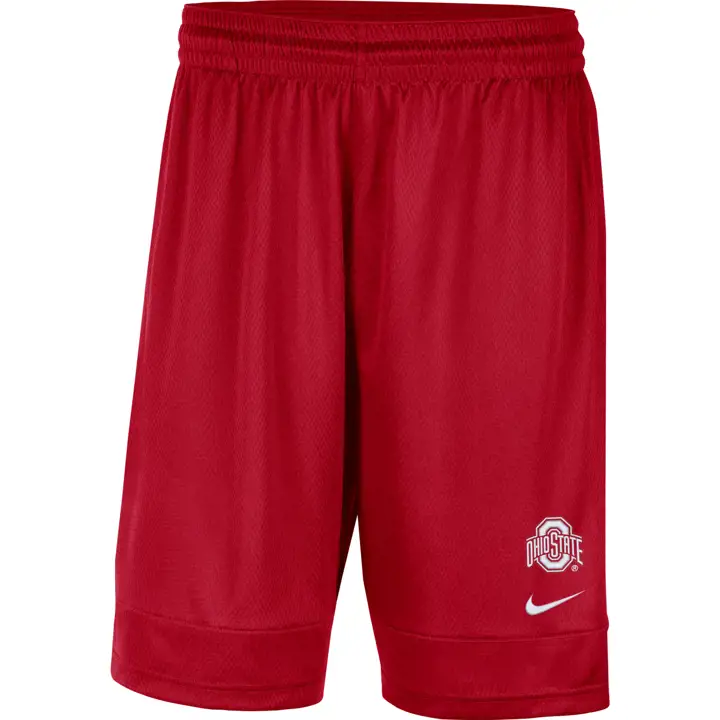 Short Ohio St B NCAA Dri Fit Fast Break 22 ROUGE/blanc