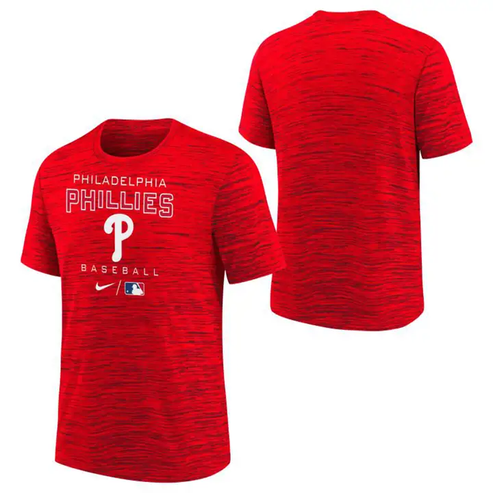 T-shirt Philadelphia Phillies MLB Youth Velocity 22 rouge foncé