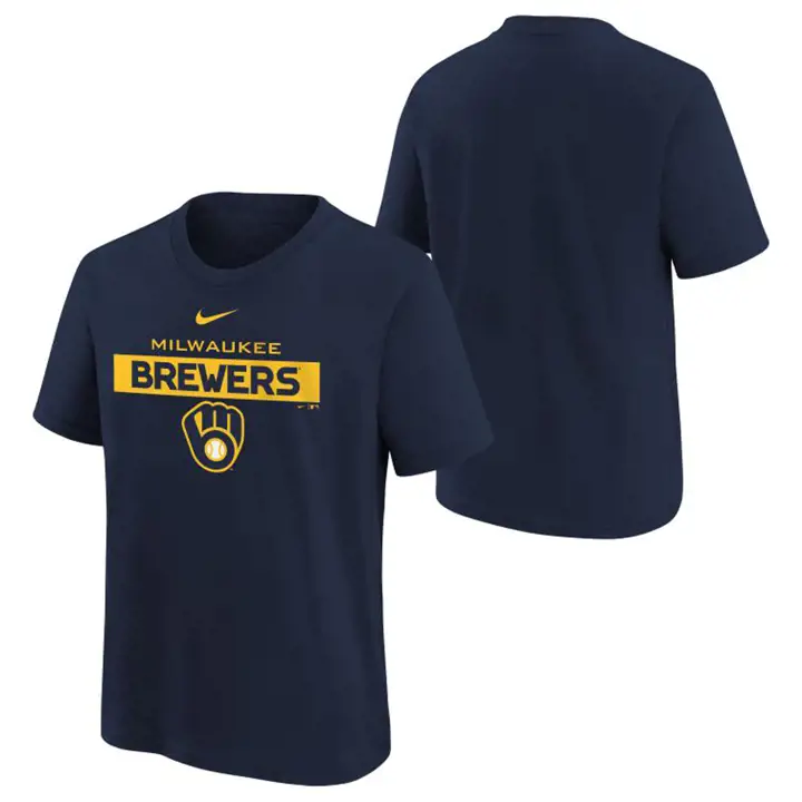 T-shirt en coton pour jeune MLB Milwaukee Brewers 22 Nav