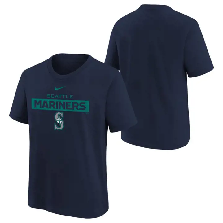T-shirt en coton pour jeunes Seattle Mariners MLB (édition équipe) 22 Bleu marine
