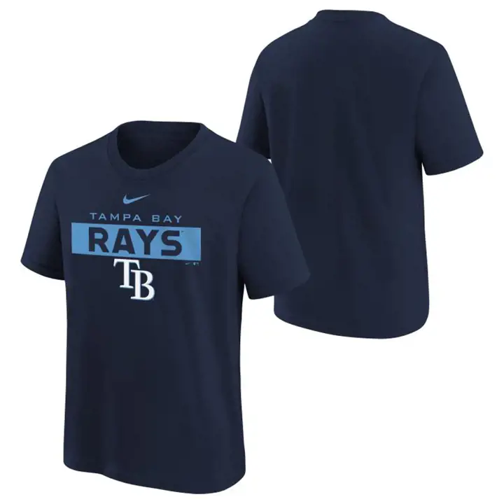 T-Shirt Enfant Coton MLB Tampa Bay Rays 22 Marine