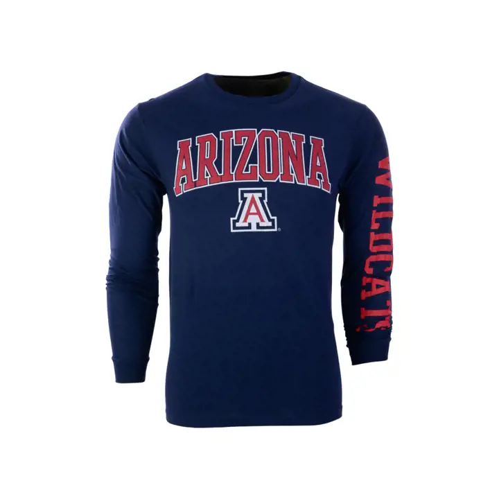 T-shirt manches longues Marine à slogan mi-taille NCAA Arizona Wildcats
