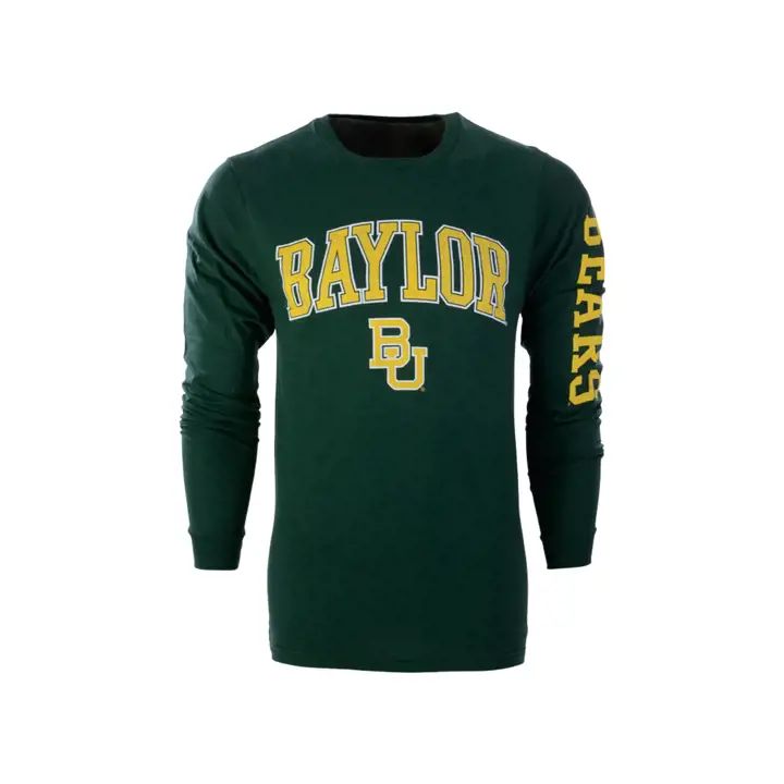 T-shirt à manches longues Baylor Bears NCAA Slogan (taille moyenne) - Vert