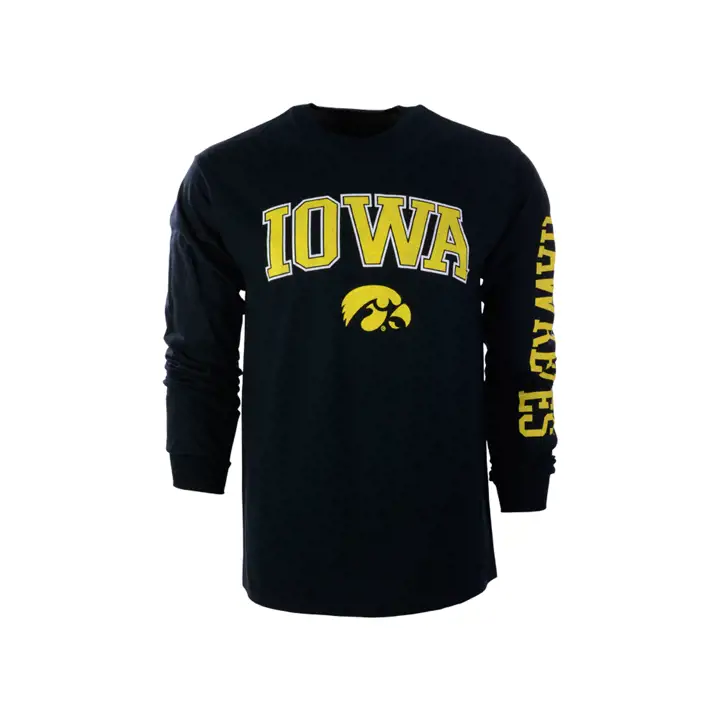 T-shirt à manches longues Iowa Hawkeyes NCAA Slogan Midsize blk