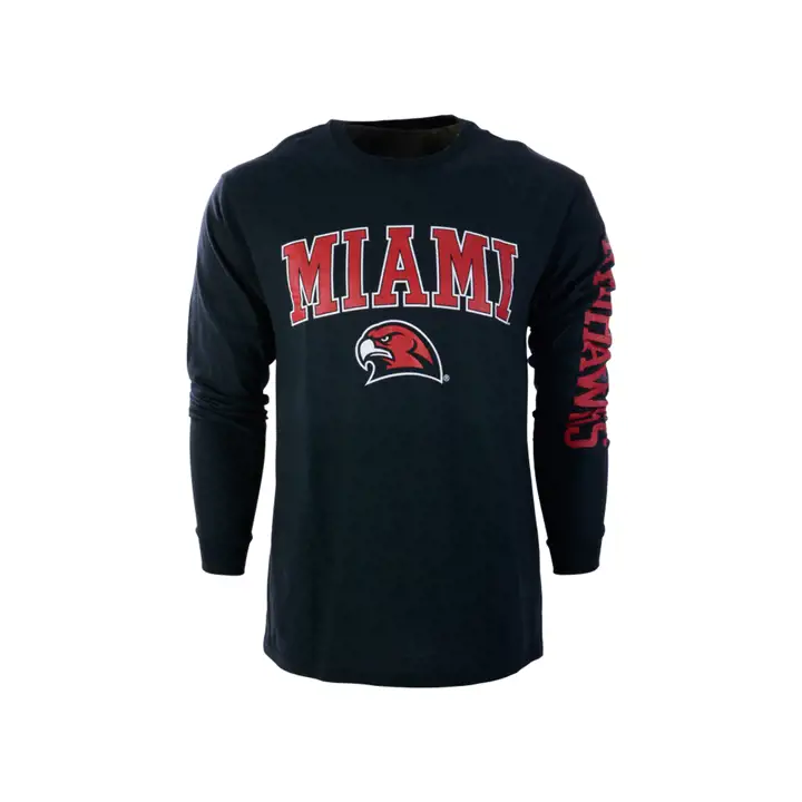 T-shirt manches longues Miami (Ohio) Redhawks NCAA Midsize Slogan noir