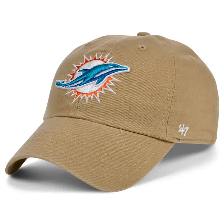 Miami Dolphins NFL Casquette Kaki Clean Up KHA