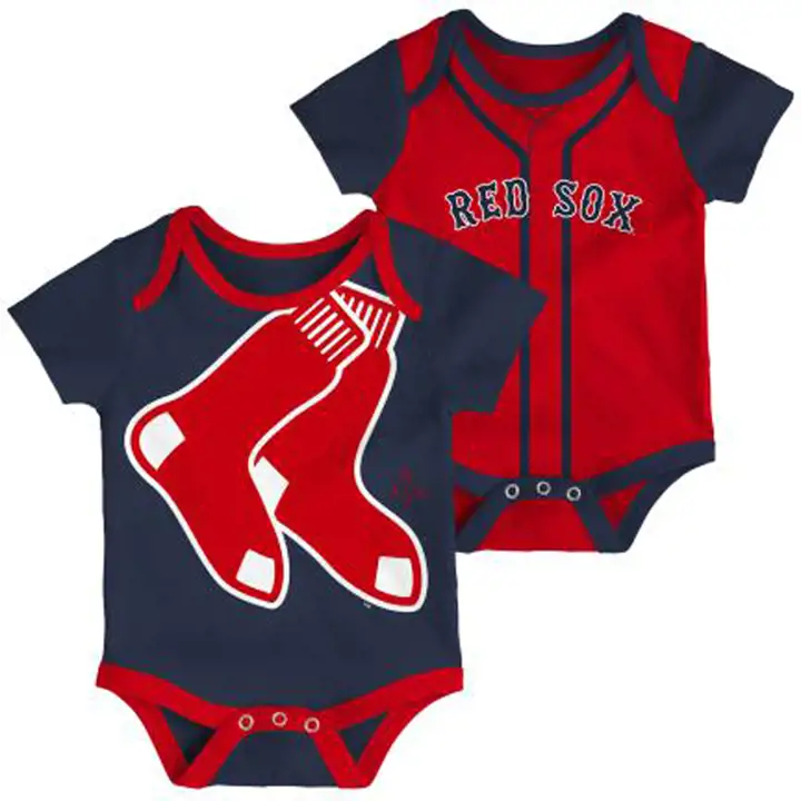 Boston Red Sox MLB NB Ensemble de 2 chaussettes doubles 22 Marine