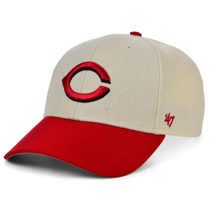 Casquette MVP '47 des Cincinnati Reds MLB, deux couleurs, écusson naturel